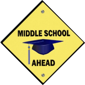 Caution sign, middle school